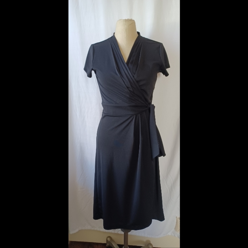 ANN TAYLOR FACTORY black wrap dress
